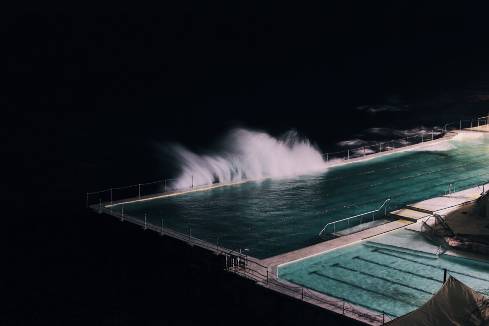 Public Domain Images – Pool Night Ocean Wind Water Turquoise