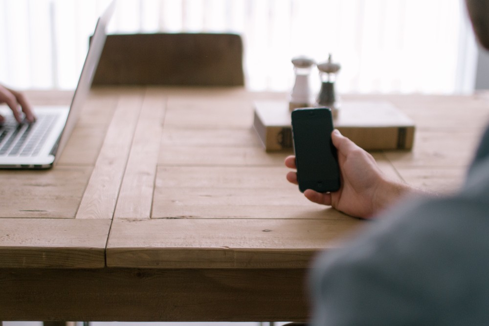 Public Domain Images - Business Office Desk Chair Wood Table iPhone