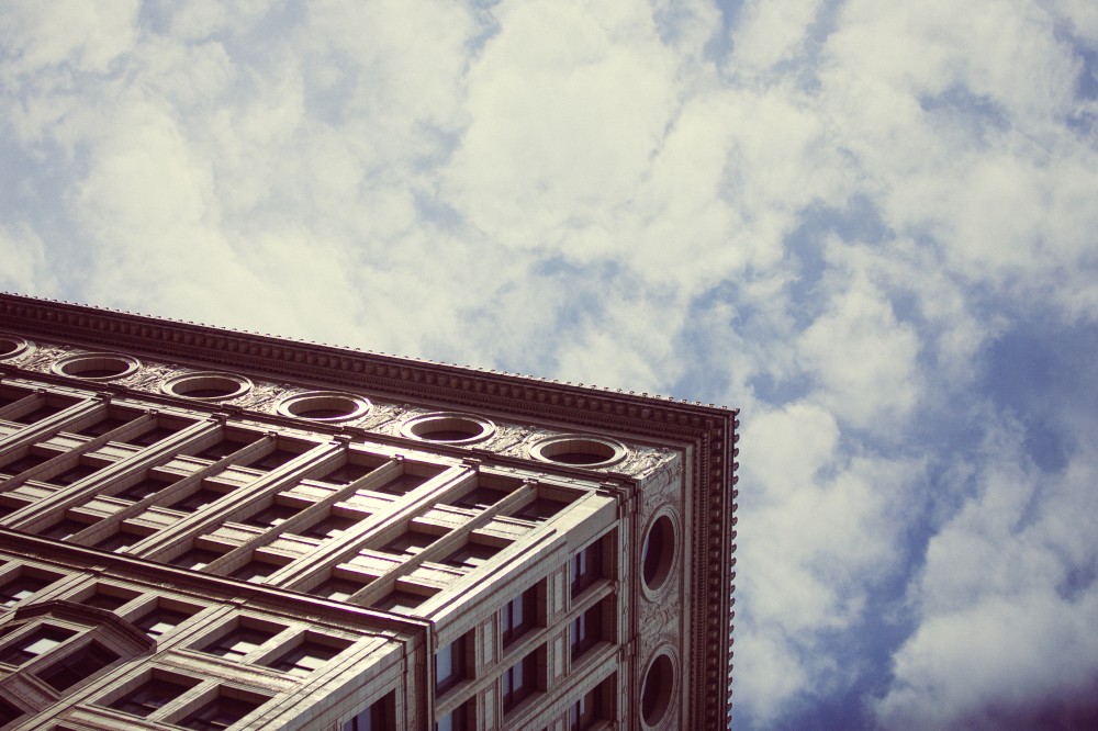 Public Domain Images – Chicago Gothic Architecture Against Blue Skies