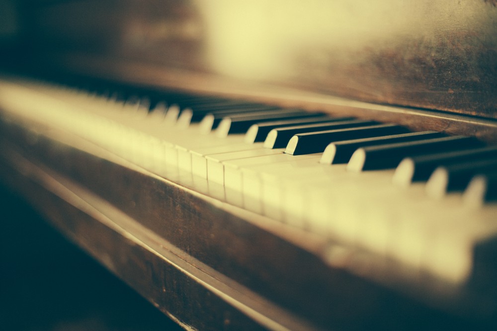 Old Piano Keys Vintage Wood Rustic