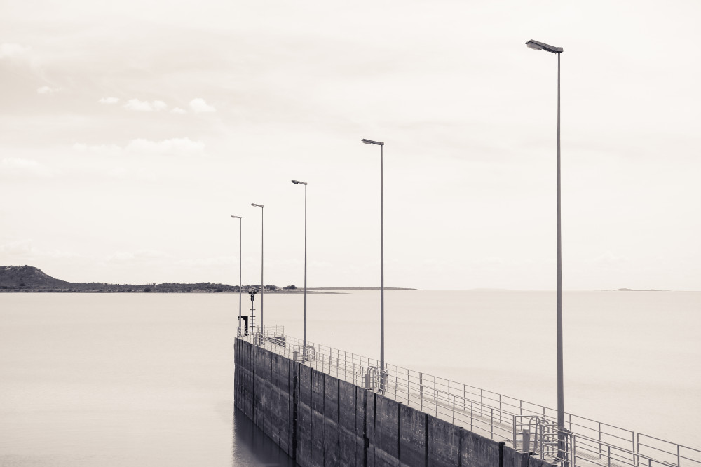 Public Domain Images - .com - Water Ocean Pier Dock Light Pole Sky