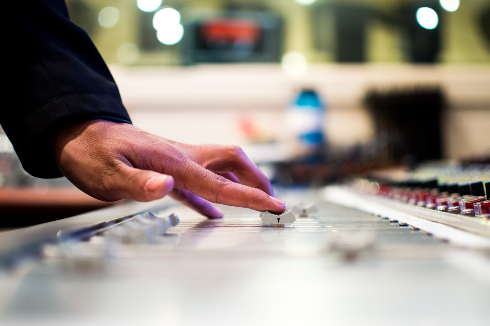 Public Domain Images � Unsplash.com � Hand Sound Board Mixing Studio DJ Volume Knobs