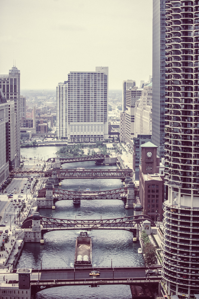 Public Domain Images Wacker Drive Downtown Chicago River