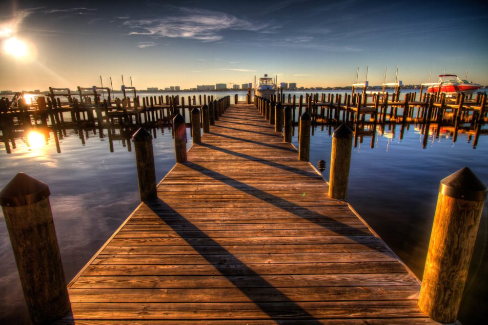 public-domain-images-free-stock-photos-Wooden Wood Boat Dock Sunset Sunrise Ocean Lake